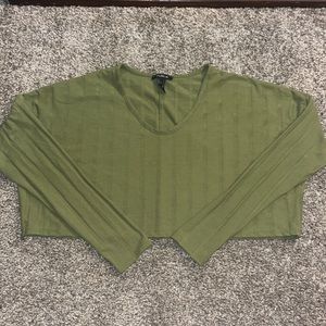 Green Cropped Long Sleeve